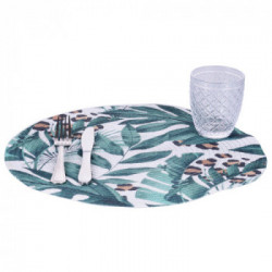 Villa D'Este Home Tivoli 'Savana', Set 6 Tovagliette tonde decoro tropicale