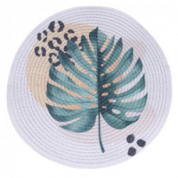 Villa D'Este Home Tivoli 'Savana', Set 6 Tovagliette tonde decoro tropicale