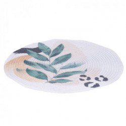 Villa D'Este Home Tivoli 'Savana', Set 6 Tovagliette tonde decoro tropicale