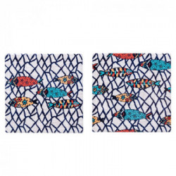 Villa D'Este Home Tivoli 'Los Cabos', Set 2 Sottopentola quadrati 16x16 cm