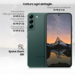 Samsung Galaxy S22+ 5G Display 6.6'' Dynamic AMOLED 2X, 4 fotocamere, RAM 8 GB, 256 GB, 4.500mAh, Green