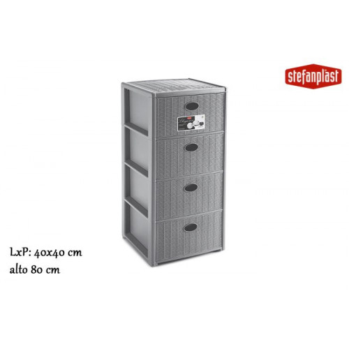 Cassettiera Stefanplast 30418 Elegance grigio...