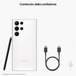 Samsung Galaxy S22 Ultra 5G Display 6.8'' Dynamic AMOLED 2X, 5 fotocamere, RAM 12 GB, 256 GB, 5.000mAh, Phantom White