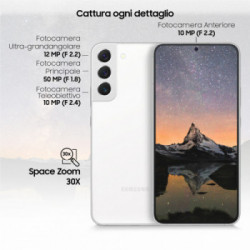 Samsung Galaxy S22+ 5G Display 6.6'' Dynamic AMOLED 2X, 4 fotocamere, RAM 8 GB, 256 GB, 4.500mAh, Phantom White
