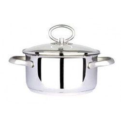 Eva 012901 Madeira - Casseruola con Coperchio, Acciaio Inox, 14 CM