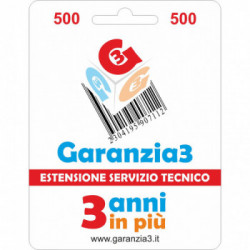Garanzia3 500 Virtuale - Estensione di Servizio Tecnico di 3 anni in più con Massimale Copertura 500