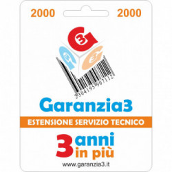 Garanzia3 2000 Virtuale - Estensione di Servizio Tecnico di 3 anni, Massimale Copertura 2000 euro