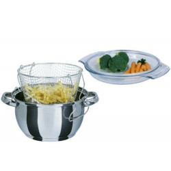 GSW 013920 - Friggitrice con coperchio e cestello, 22 cm