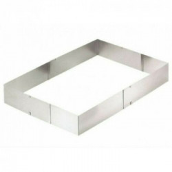 Eva 041252 - Cornice Torte Regolabile, Acciaio Inox