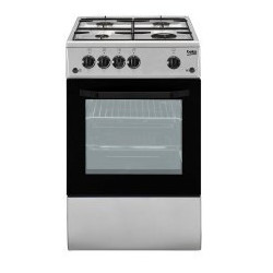 Beko CSG42011FS - Cucina da Libera Installazione, 4 Fuochi a Gas, Forno a Gas, 50x50 cm