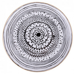 Villa D'Este Home Tivoli 'Masai Black', Set 6 Piatti Frutta in Porcellana