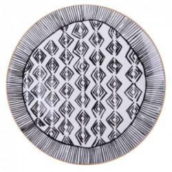 Villa D'Este Home Tivoli 'Masai Black', Set 6 Piatti Frutta in Porcellana