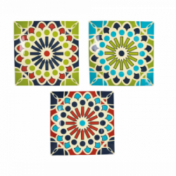 Villa D'Este Home Tivoli 'Agadir', Set 6 Piatti Frutta quadrati 30 x 30 cm