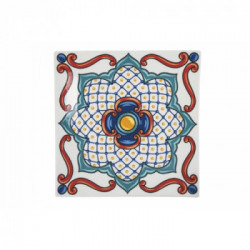 Villa D'Este Home Tivoli 'Barrio', Set 6 Piatti Piani Quadrati 30 x 30 cm in Porcellana