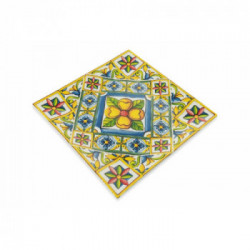 Villa D'Este Home Tivoli 'Costiera', Set 6 Piatti Quadrati 30 x 30 cm in Porcellana