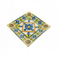 Villa D'Este Home Tivoli 'Costiera', Set 6 Piatti Quadrati 30 x 30 cm in Porcellana