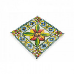 Villa D'Este Home Tivoli 'Costiera', Set 6 Piatti Quadrati 30 x 30 cm in Porcellana