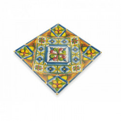 Villa D'Este Home Tivoli 'Costiera', Set 6 Piatti Quadrati 30 x 30 cm in Porcellana