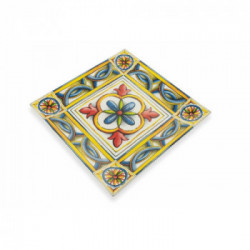 Villa D'Este Home Tivoli 'Costiera', Set 6 Piatti Quadrati 30 x 30 cm in Porcellana