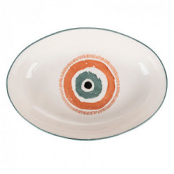 Villa D'Este Home Tivoli 'Occhio Marino Arancio' Piatto piatto ovale fondo 