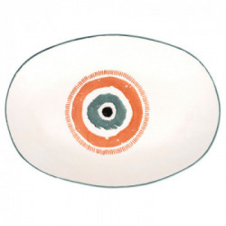 Villa D'Este Home Tivoli 'Occhio Marino Arancio' Piatto Piano Ovale