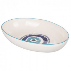 Villa D'Este Home Tivoli 'Occhio Marino Blu', Piatto ovale fondo 35,5 cm