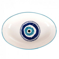 Villa D'Este Home Tivoli 'Occhio Marino Blu', Piatto ovale fondo 35,5 cm