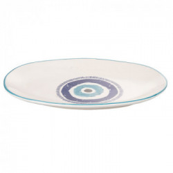 Villa D'Este Home Tivoli 'Occhio Marino Blu', Piatto ovale piano 37,5 cm