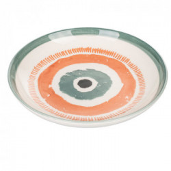 Villa D'Este Home Tivoli 'Occhio Marino Arancio', Set 6 Piatti Fondi 21 cm 