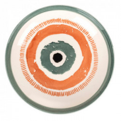 Villa D'Este Home Tivoli 'Occhio Marino Arancio', Set 6 Piatti Fondi 21 cm 