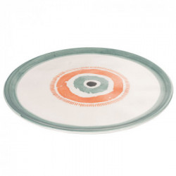 Villa D'Este Home Tivoli 'Occhio Marino Arancio', Set 4 Piatti tondi Ø 32 cm