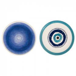 Villa D'Este Home Tivoli 'Occhio Marino Blu', Set 6 Piatti piani 26 cm 