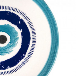 Villa D'Este Home Tivoli 'Occhio Marino Blu', Set 6 Piatti piani 26 cm 