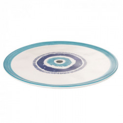 Villa D'Este Home Tivoli 'Occhio Marino Blu', Set 4 Piatti tondi Ø 32 cm