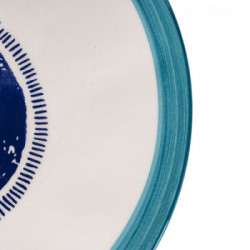 Villa D'Este Home Tivoli 'Occhio Marino Blu', Set 4 Piatti tondi Ø 32 cm