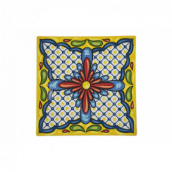 Villa D'Este Home Tivoli 'Rivera Maya', Set 6 Piatti piani quadrati 30x30 cm 