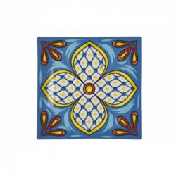 Villa D'Este Home Tivoli 'Rivera Maya', Set 6 Piatti piani quadrati 30x30 cm 