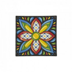 Villa D'Este Home Tivoli 'Rivera Maya', Set 6 Piatti piani quadrati 30x30 cm 
