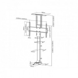Multibrackets 5969 Supporto TV a parete 165,1 cm (65") Nero