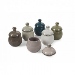 Villa D'Este Home Tivoli 'Baita Stones', Set 6 Barattolini con stand