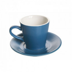 Villa D'Este Home Tivoli' Shades of Ocean', Set 6 tazzine caffè con stand