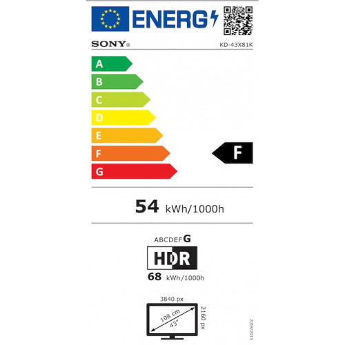 Sony KD-43X81K - Smart TV 43 pollici LED 4K...