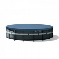 Intex 26330NP Ultra Frame XTR - Piscina Rotonda Ø549x132 cm, con Filtro a Sabbia, Doppio Telo, Scala di Sicurezza