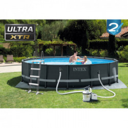 Intex 26326NP Ultra Frame XTR - Piscina Fuori Terra con Telaio Portante, 488x122h cm, Pompa a Sabbia da 4.500 Lt/h