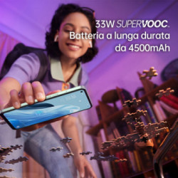 OPPO Reno RENO8 Lite Smartphone, AI Tripla fotocamera 64+2+2MP, Display 6.4” 60HZ AMOLED, 4500mAh, RAM 8GB(Esp