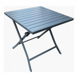 Amicasa Sibari, Tavolo da Esterno Alluminio 77x77x73 cm, 2 Posti Antracite