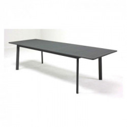 Amicasa Atlanta, Tavolo da Esterno Alluminio 217/276x100x75 cm, 10 Posti Antracite