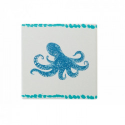 Villa D'Este Home Tivoli 'Cote d'Azur', Set 6 Sottobicchieri quadrati in ceramica