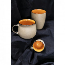 Villa D'Este Home Tivoli 'Glazed', Set 5 Tazze con manico e bordo oro