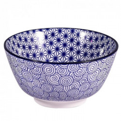 Villa D'Este Home Tivoli 'Blue Confusion', Set 4 Ciotole 12 cm